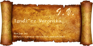Ignácz Veronika névjegykártya