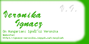 veronika ignacz business card
